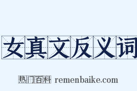 女真文反义词是什么意思的图片